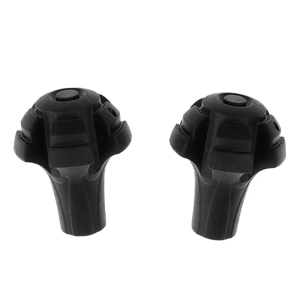 2 Pcs Replacement Rubber Tip End Cap for Trekking Poles Hiking Stick Walking Cane Anti-Slip Wear-Resistant Crutch Feet Pads