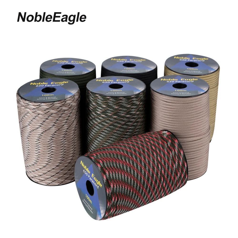 7 Strand 4mm Paracord Rope 550 Military Tactical Parachute Cord for Camping Survival Tent Lanyard DIY Bracelet Weaving Accessori