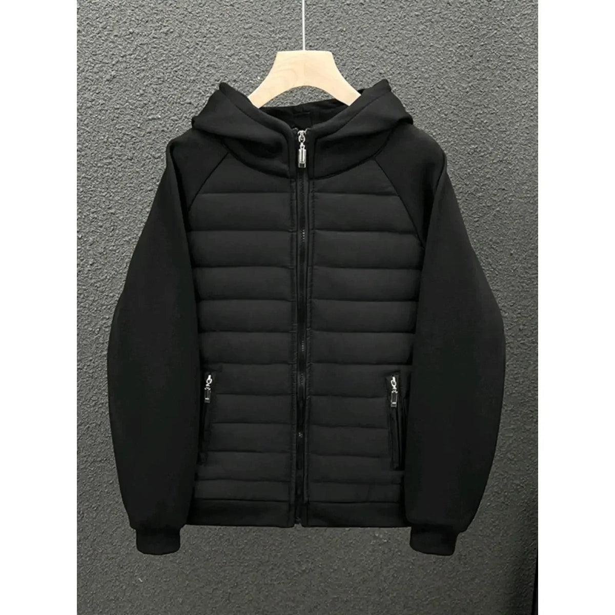 Trendy Hooded Solid Color Cotton Coat Jacket Grey Black White Loose Fit Versatile Casual Unique Couple Style Jacket For Men