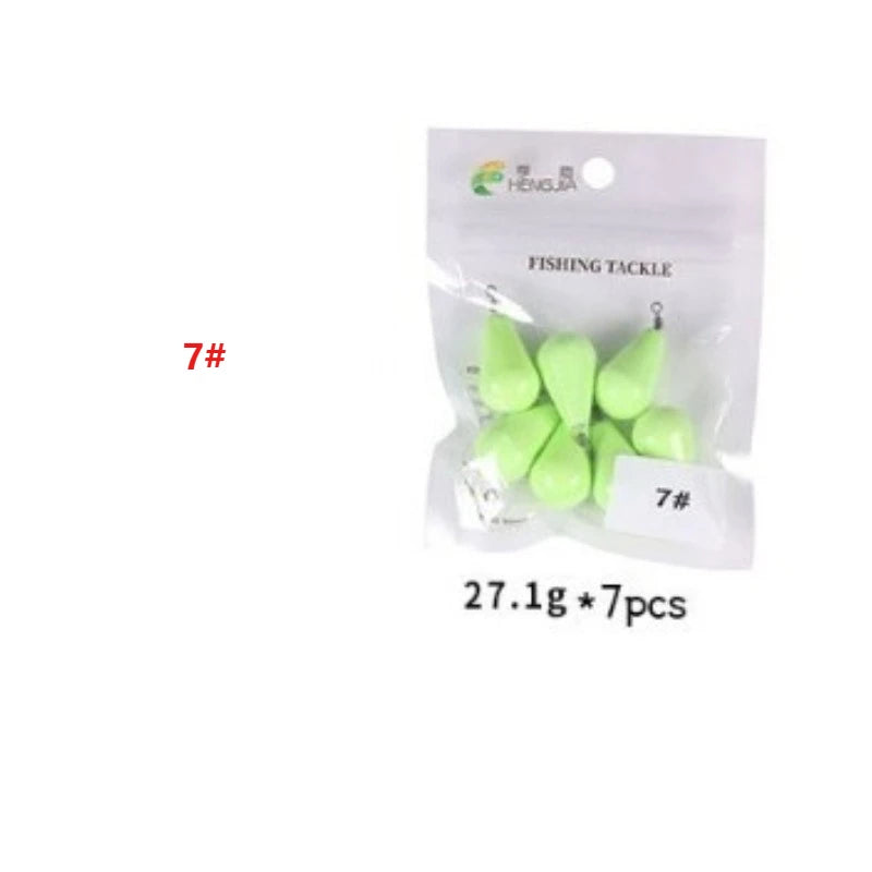Luminous Fishing Sinkers 12g-150g Weight Sinker Ball Worm Flipping Weights Fishing Weights for Bass Texas Rigs Tackle