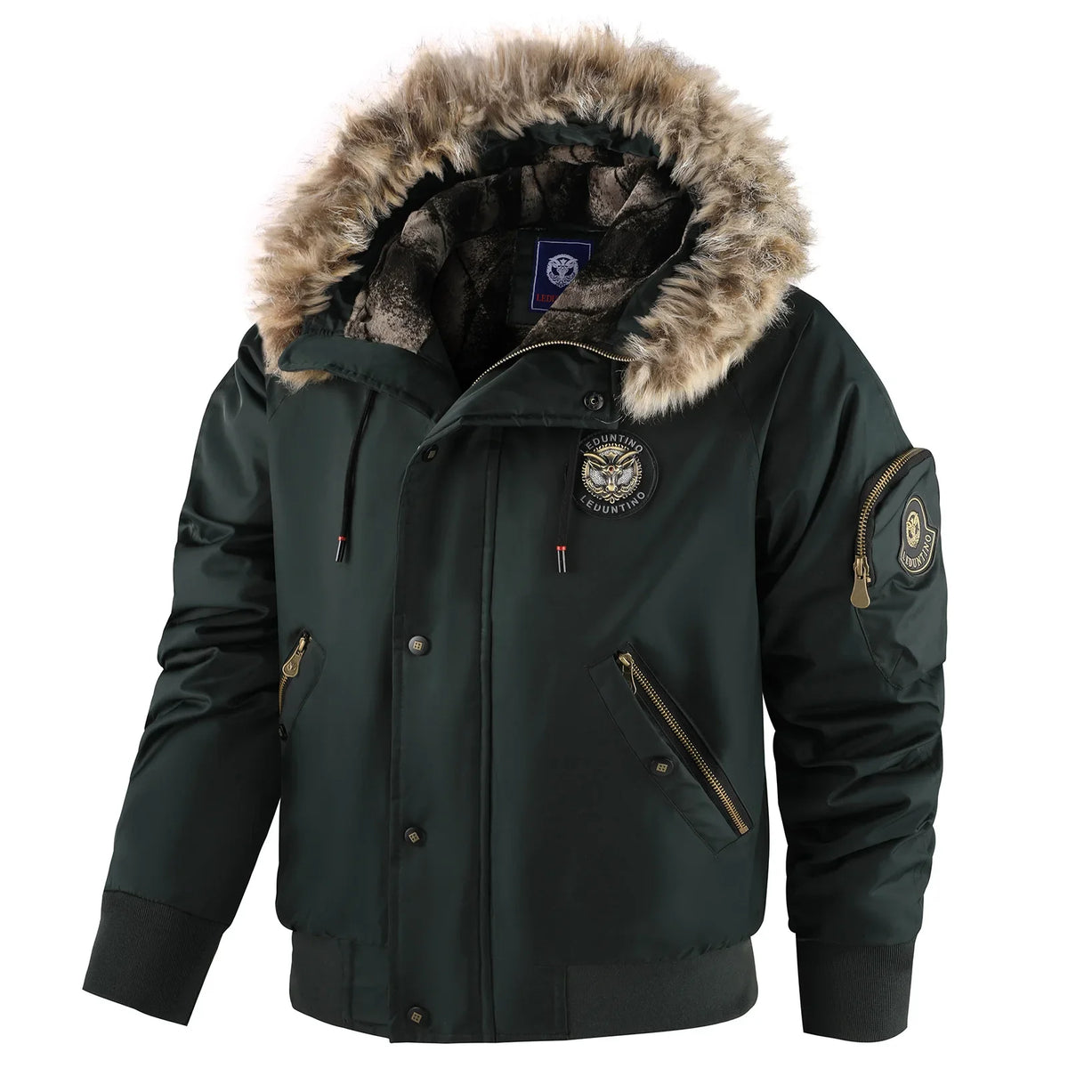 New Fashion Men Hooded Fur Collar Winter Down Jackets Male Outwear Casual Fleece Parkas Warm Coats Good Quality Men Jackets 3XL