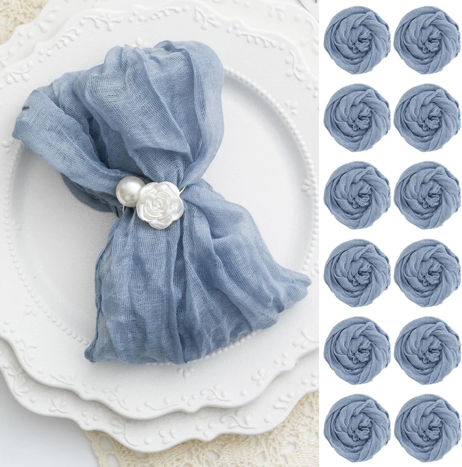 6-102pcs Cheesecloth Napkins Wedding Gauze Napkins Xmas New Year Decoration Dinner Birthday Home Party Christmas Table Decor