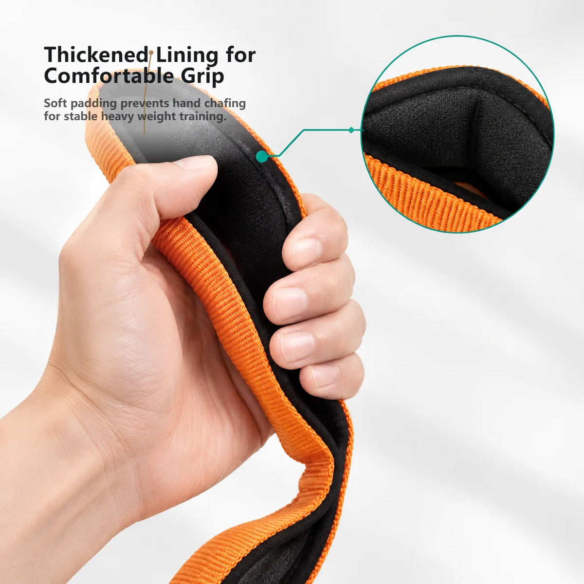 6-Ring Tricep Rope Connecting Handle, Heavy Duty Adjustable Length Fitness Training Strap for Push Ups, Sit Ups, Home Gym Streng