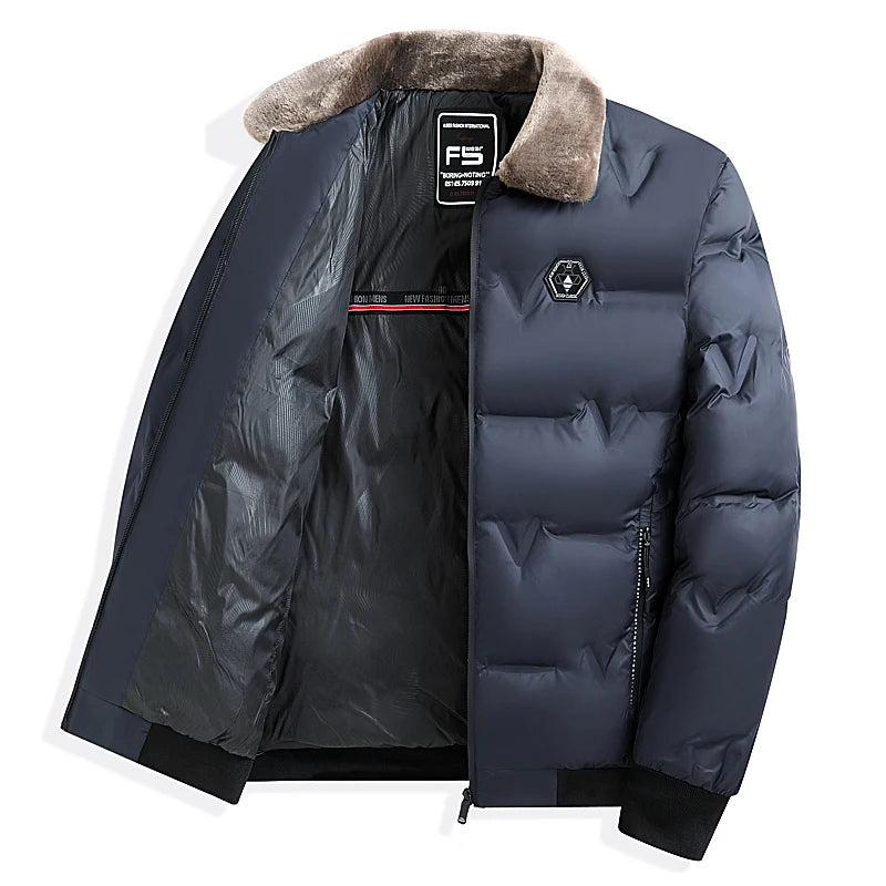 Cotton Collar Men's Winter Thick Warm Middle-aged and Elderly Cotton Jacket 2026 New Cotton Jacket High-end Men's Winter Jacket