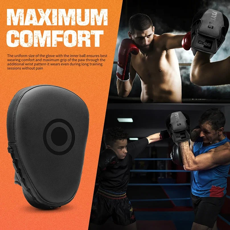 Boxing Pads for Men, Women,& Kids, Leather Focus Mitts for Martial Arts, Boxing Training,Curved Punch Mitts for Karate