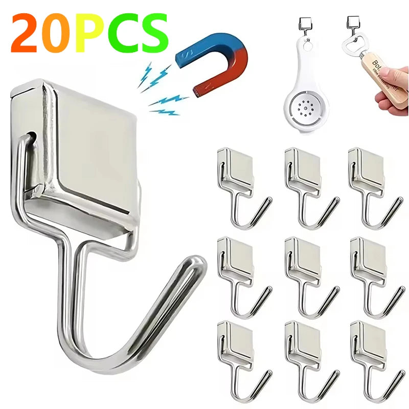 Square Strong Magnet Magnetic Hooks Multi-Purpose Storage Hook Home Kitchen Bar Storage Hooks Key Storage Hooks Bathroom Hangers