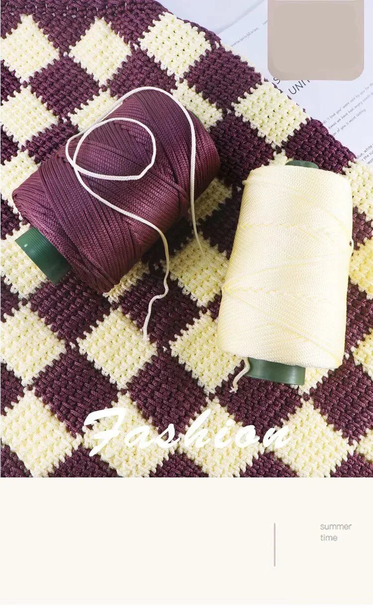 1PC 3mm-180m-250g  Crochet Lightweight Cord Hollow Yarn, For Crocheting Summer Sun Hats, Bags, Crafts, And Christmas Decorations