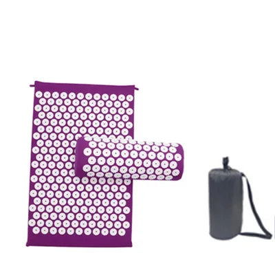 Acupressure Mat Pillow Set Sensi Massage Needle Applicator Mat Neck Back Foot Relief Yoga Acupuncture Cushion for Home Relax