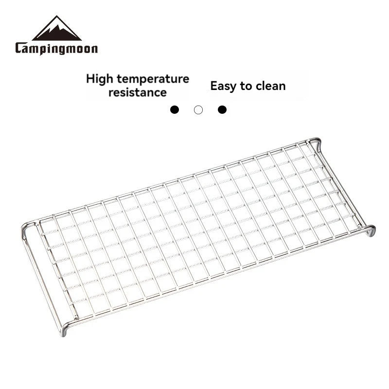 CAMPINGMOON MTG-G Camping Equipment Barbecue G-net Small and Lightweight Grill with 304 Stainless Steel Barbecue Net