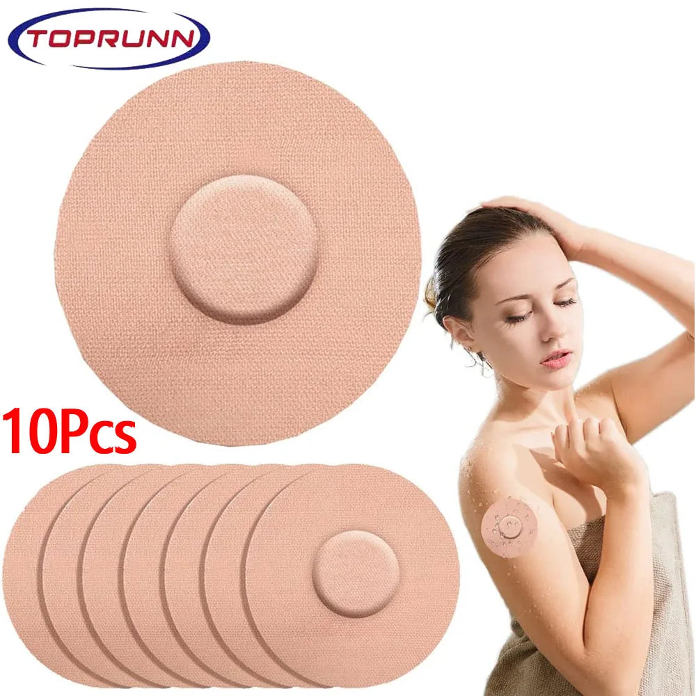 10PC Libre 1/2/3/Pro Sensor Covers Waterproof,Non-Fraying,Extreme CGM Tape,Continuous Glucose Monitor Patch