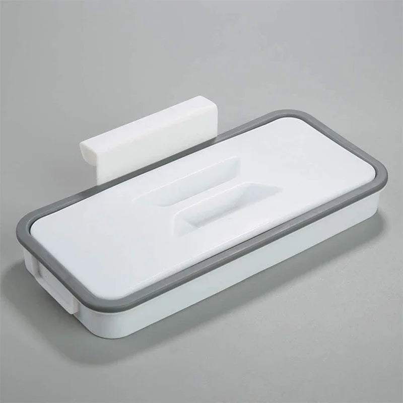 Kitchen Trash Bag Holder Hanging Storage Rack with Scouring Pad Shelf