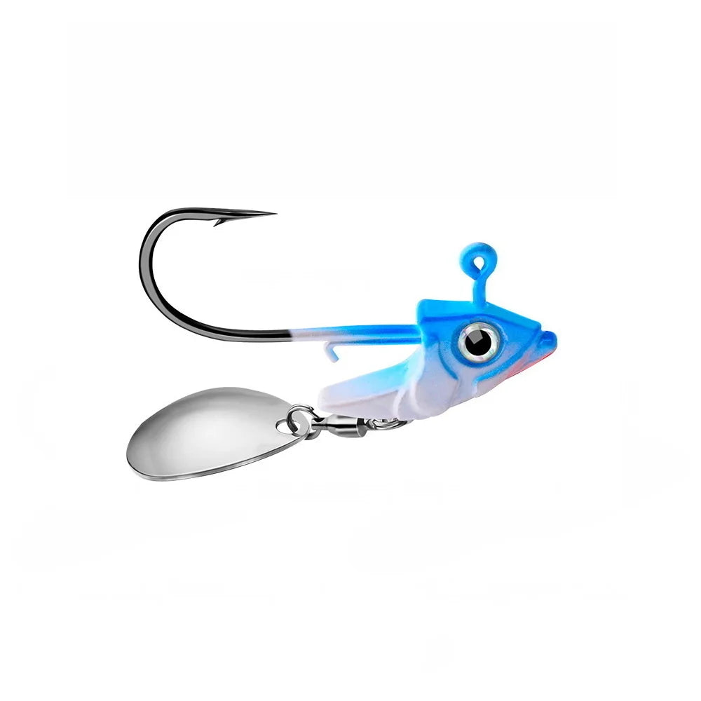 1pc Jig Head 7.5g 10.5g 15g Fishing Lures Sinking Rotating Sequin Metal Spoons Fishing Hooks Jigging Fishhook Baits Tackle
