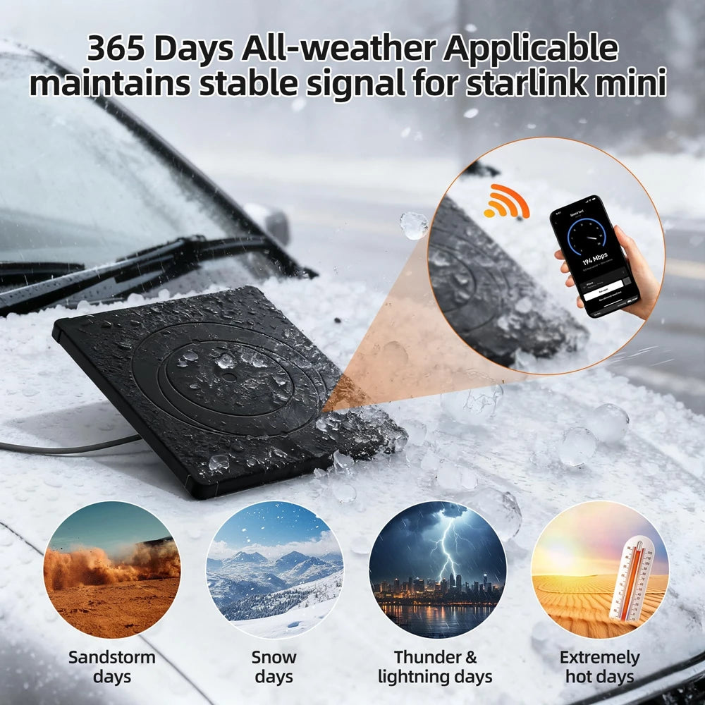 Silicone Protective Cover Hexagonal Heat Dissipation For Starlink Mini Accessories Shock-Absorbing Dustproof Waterproof Cover