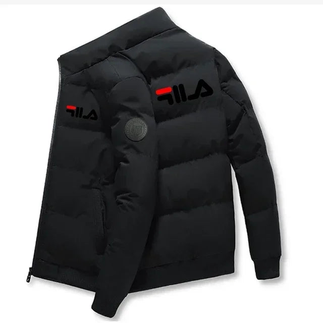 Fashion Autumn and Winter Short Men's Thick Warm Coat, Outdoor Windproof New Zipper Printed Men's Casual Jacket M-5XL