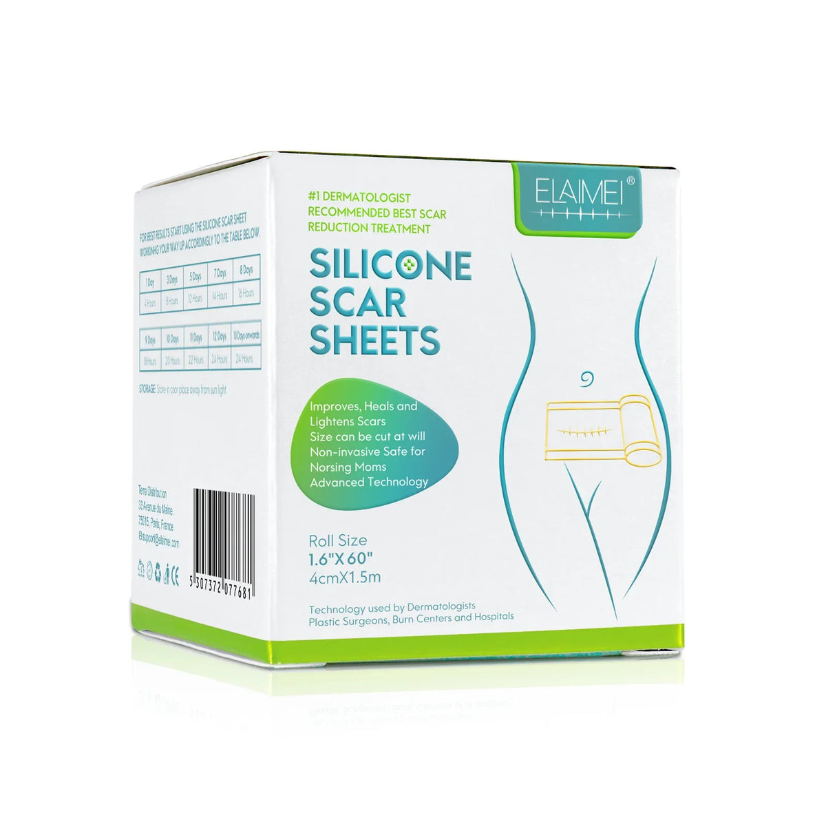 1 Roll / 2 Roll Silicone Scar Sheets, 4cm X 150cm Self-Adhesive Scar Cover Tape Reusable and Effective Skin Care Strips