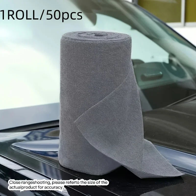 100 Sheets/2 Rolls Reusable Cleaning Wipes, Household Kitchen Cloth, Microfiber Towel Roll, Cleaning Cloth Alternative to Paper Towels, Suitable for Various Holiday Dinners and Parties
