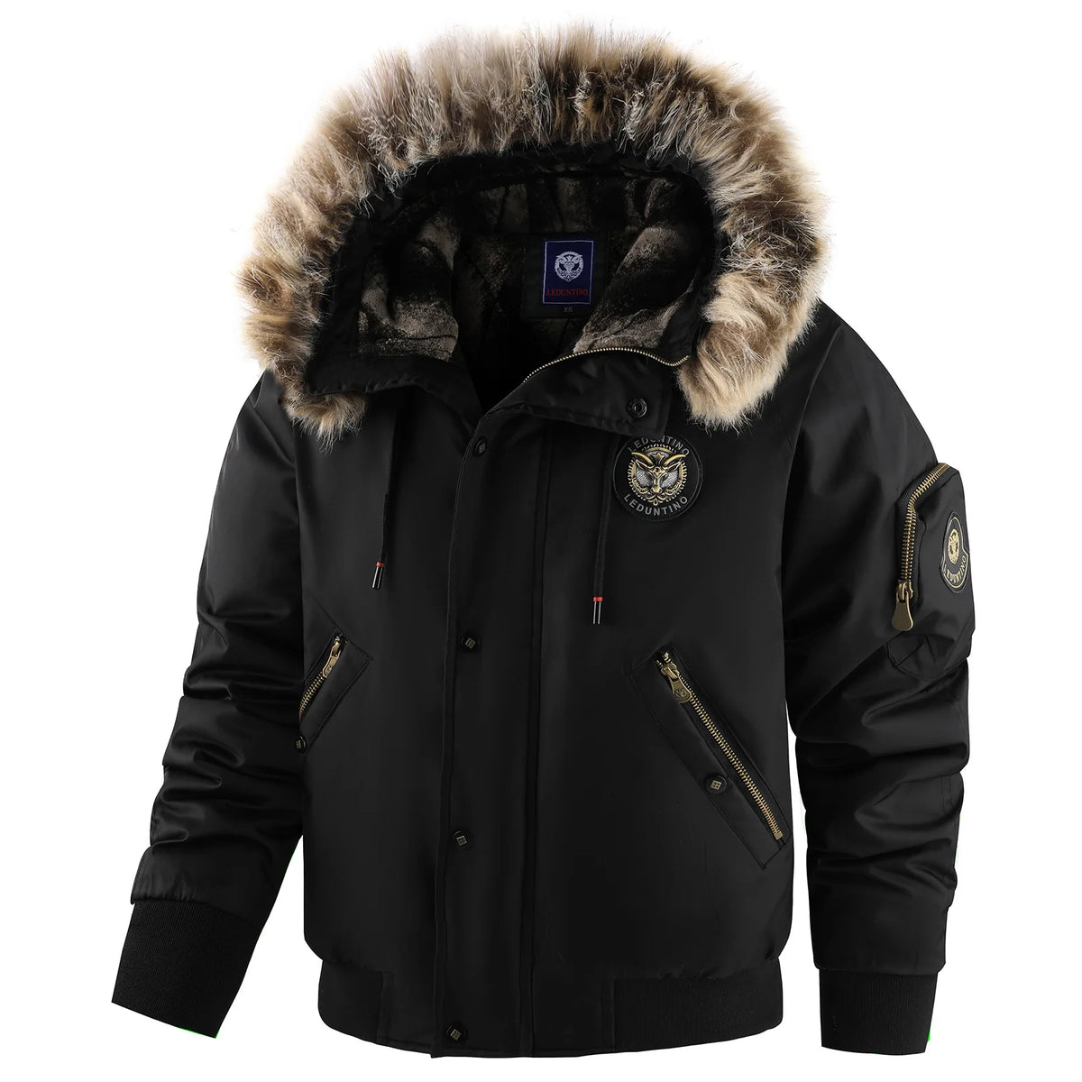 New Fashion Men Hooded Fur Collar Winter Down Jackets Male Outwear Casual Fleece Parkas Warm Coats Good Quality Men Jackets 3XL