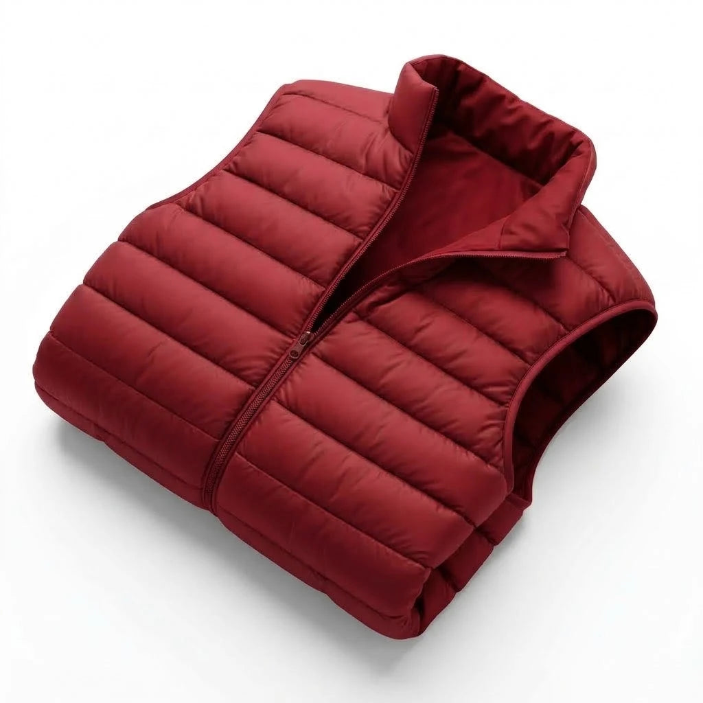 Autumn Mens Gilet Zip Mock Neck Sleeveless Winter Cozy Quilted Outer Garment for Guys Outer Shell Tops Lightweight Outer Attire