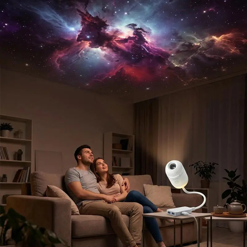 2026 Mini Star Projector Decor for Bedroom 2 in 1 Galaxy Shining Lamp USB Atmosphere Lamp for Home Car Decor Special Gift